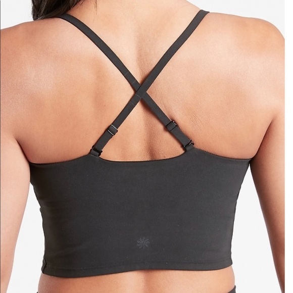 NWT Athleta A-C Cinch Longline Bra Medium Black - Picture 3 of 5